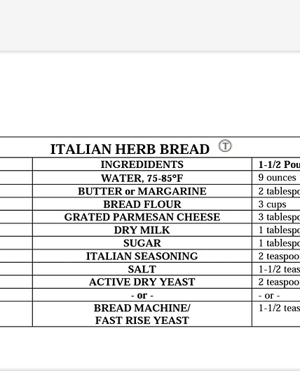 Italian bread