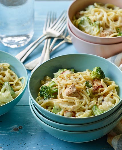Cheesy turkey and broccoli spaghetti