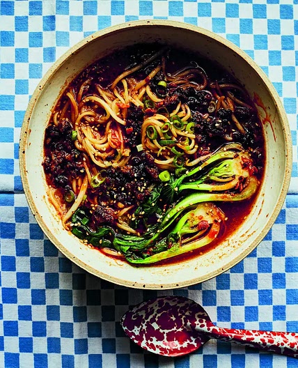 One-pan peanut butter tantanmen