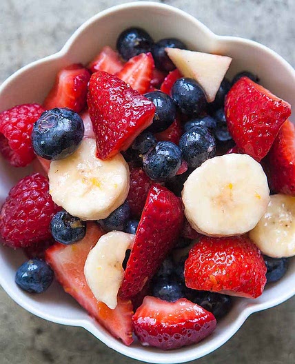 Berries and Banana Fruit Salad Recipe