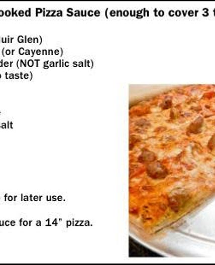 Ed's Sweet and Zesty Uncooked Pizza Saus