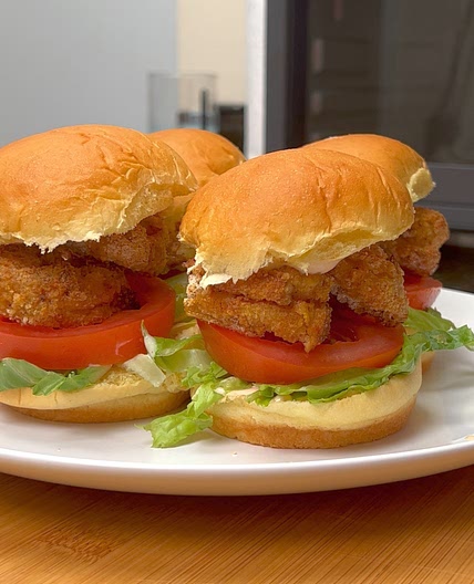 Air Fryer Shrimp Po’Boy Sliders
