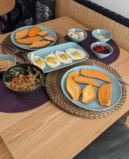 Sweet potato toast variations (Édesburgonya toast variációk)