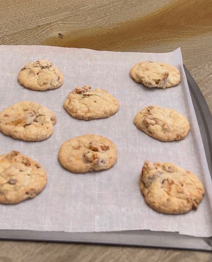 Pumpkin Kit Kat cookies