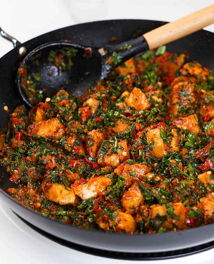 Chicken Kale sauce 