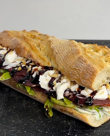 The ultimate bresaola burrata sandwich