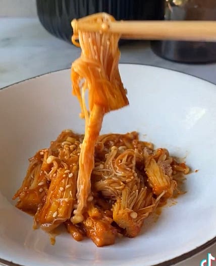 Gochujang Enoki Mushrooms