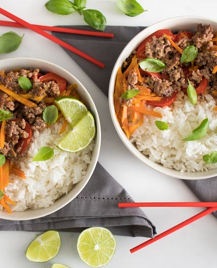Thai Basil Beef with Jasmine Rice