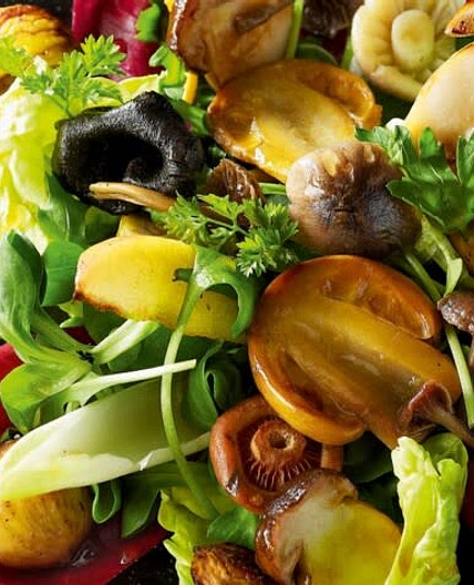 SALADE DE CHÂTAIGNES ET CHAMPIGNONS