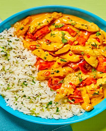 Thai Coconut Curry Chicken with Cilantro Lime Rice