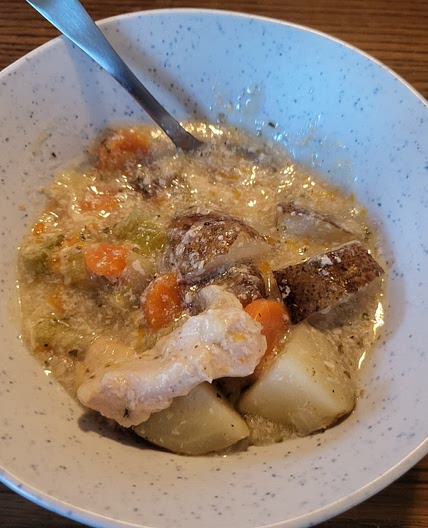 Slow Cooker Garlic Parmesan Chicken Stew