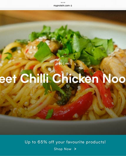 Sweet chilli chicken noodles