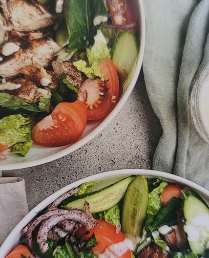 Chicken shawarma salad