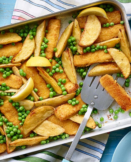 One-pan fish and chips