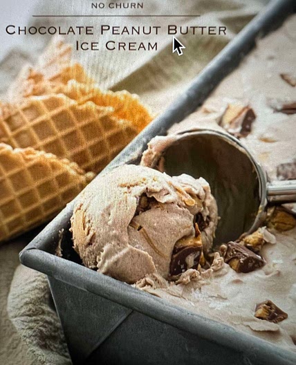 No Churn Chocolate Peanut Butter Ice Cream