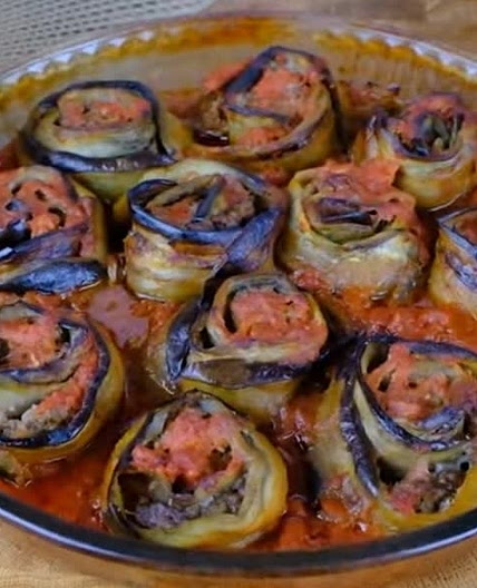 Aubergine Rolls