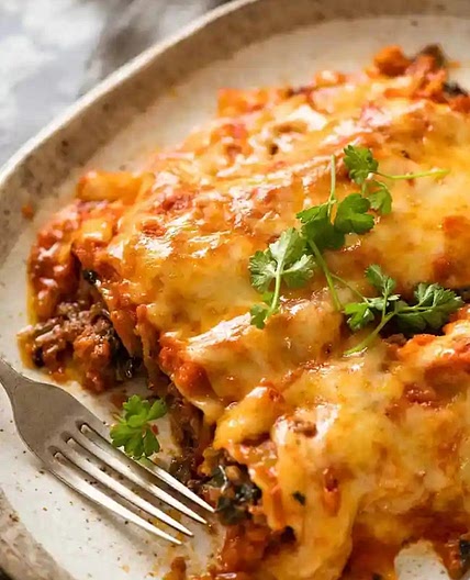 Beef & Spinach Stuffed Cannelloni