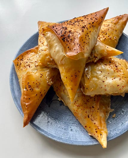 Chilli Oil Spinach & Feta Pastries