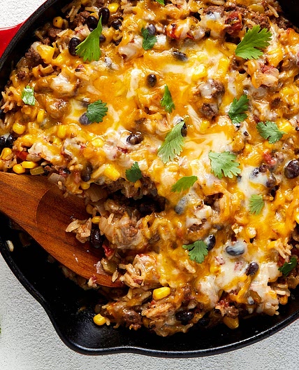 Mexican Beef 'N Rice Skillet
