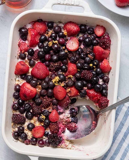 One Pan Oven Baked Oatmeal