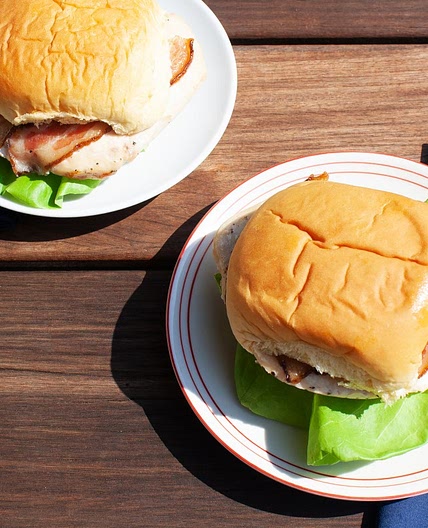 Bacon Wrapped Chicken Breast Sandwiches