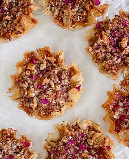 Almond Pecan Baklawa bites