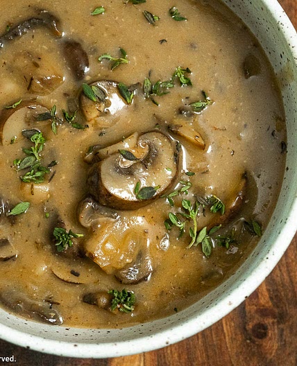 Vegan Cream of Mushroom Soup