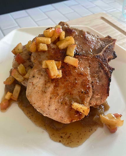 WIC Approved Sage Apple Pork Chops