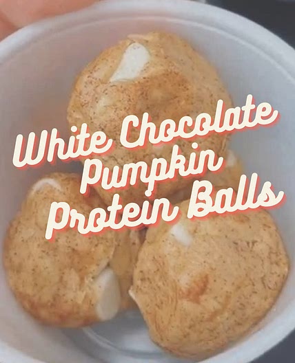 White chocolate pumpkin protein balls