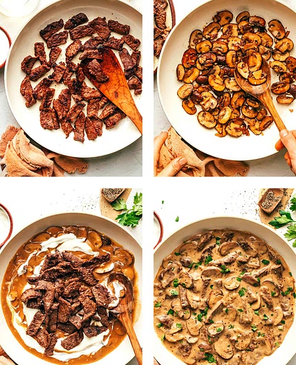 Beef Stroganoff - With Beef Broth