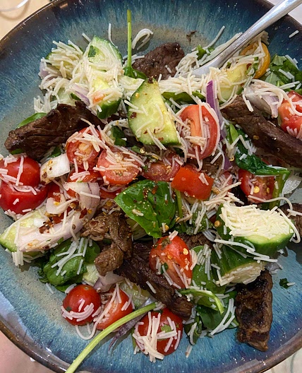 Thai Beef Salad with Vermicelli Noodles