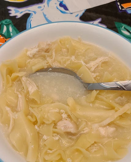 Homemade instant pot chicken noodles soup
