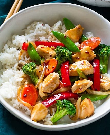 Poulet aux légumes