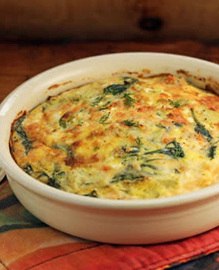 Greek Spinach, Artichoke, Feta and Egg Casserole