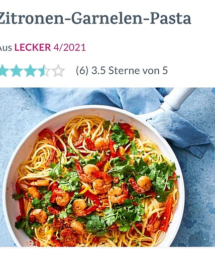Zitronen - Garnelen - Pasta