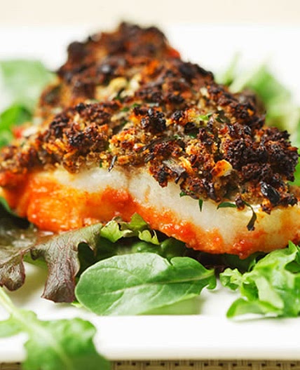 Cod with Mushroom-Herb Duxelles
