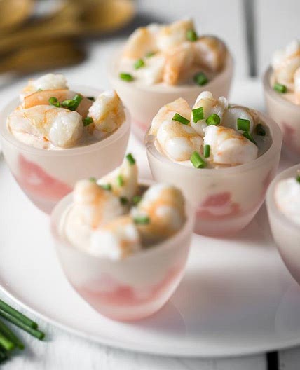 Verrines de gambas