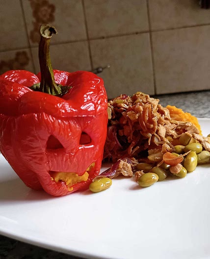 Halloween filled bell peppers!