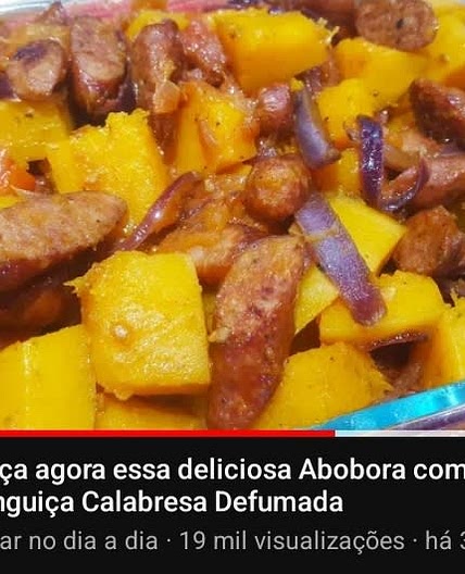 Abóbora com linguiça calabresa defumada