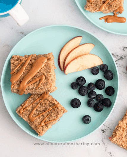 Healthy BLW Apple Oat Bars For Babies and Toddlers