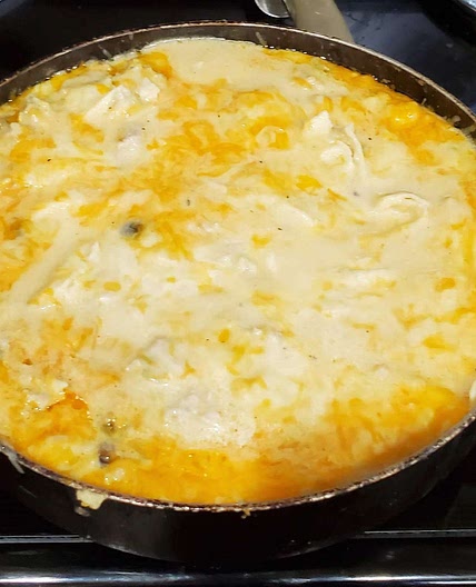 One-Pan Sour Cream Chicken Enchilada Skillet
