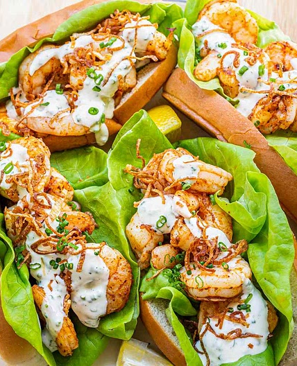 Old Bay Shrimp Rolls