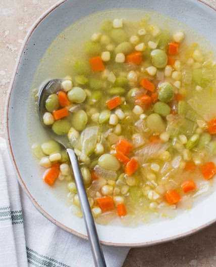 Summer Lima Bean & Corn Soup