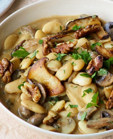 Mushroom Stroganoff and Roasted Roots - PlantBased Magazine