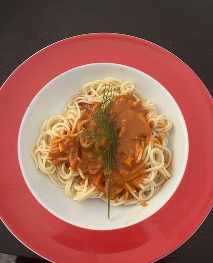 Hot pasta with jalapeño 