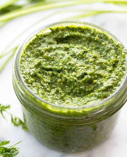 Carrot Top Pesto