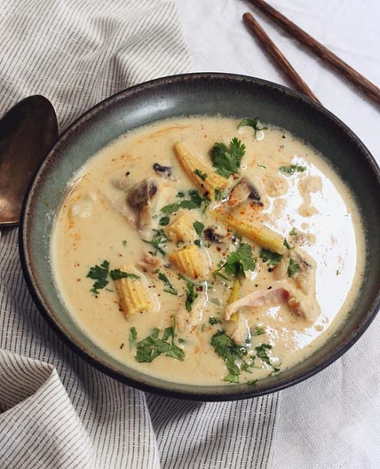 Soupe thaïlandaise au poulet (ou crevettes)