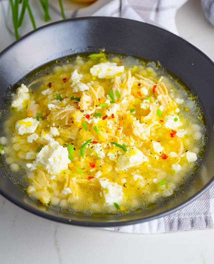 Lemon Chicken Couscous Soup