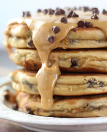 Caramel Mocha Chip Pancakes