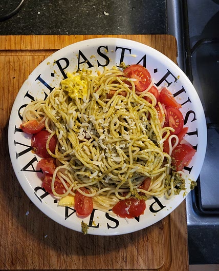Classic pasta pesto twist